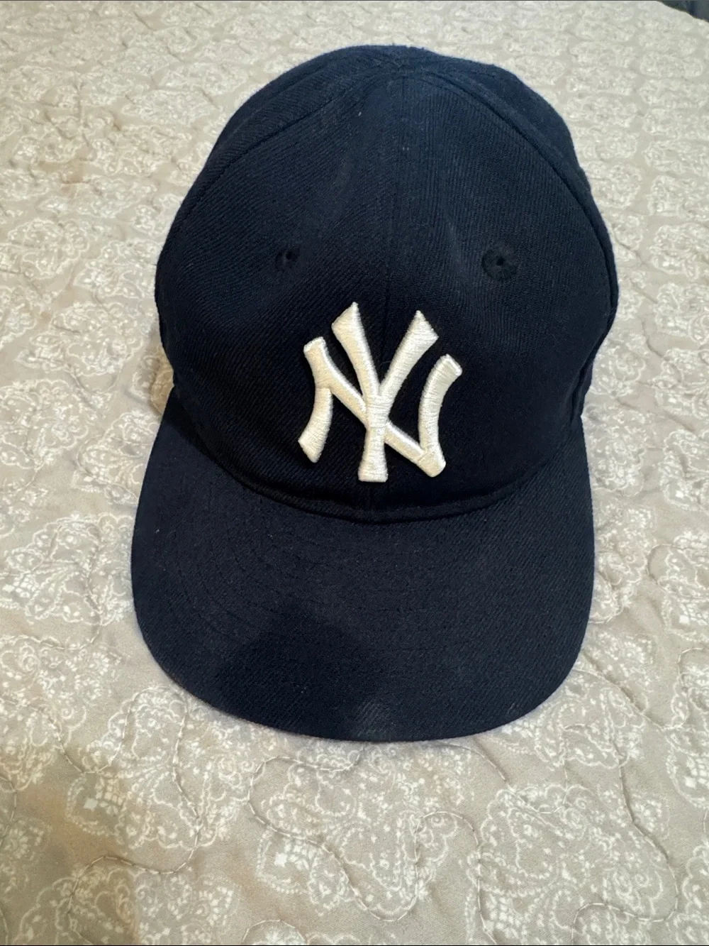 New Era Black Cap with White NY Embroidered Logo